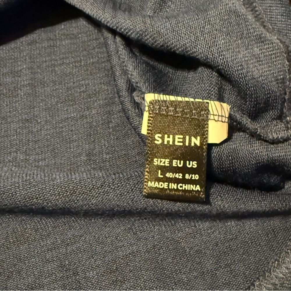 SHEIN Bundle of 2 Dolman Sleeve Tie Back Sweaters Dark Blue Lavender Size Large - Picture 9 of 11